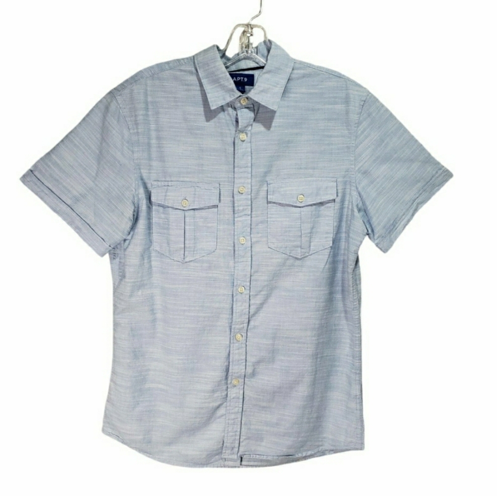 APT 9 Blue Button-Down Shirt | Small